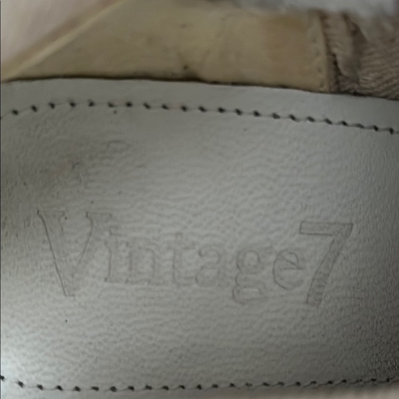 VINTAGE7 White Leather Silver Studded Cowboy Ankle Boots, Size 8 - Picture 2 of 12